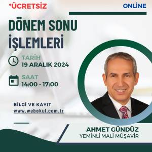 Dönem Sonu İşlemleri